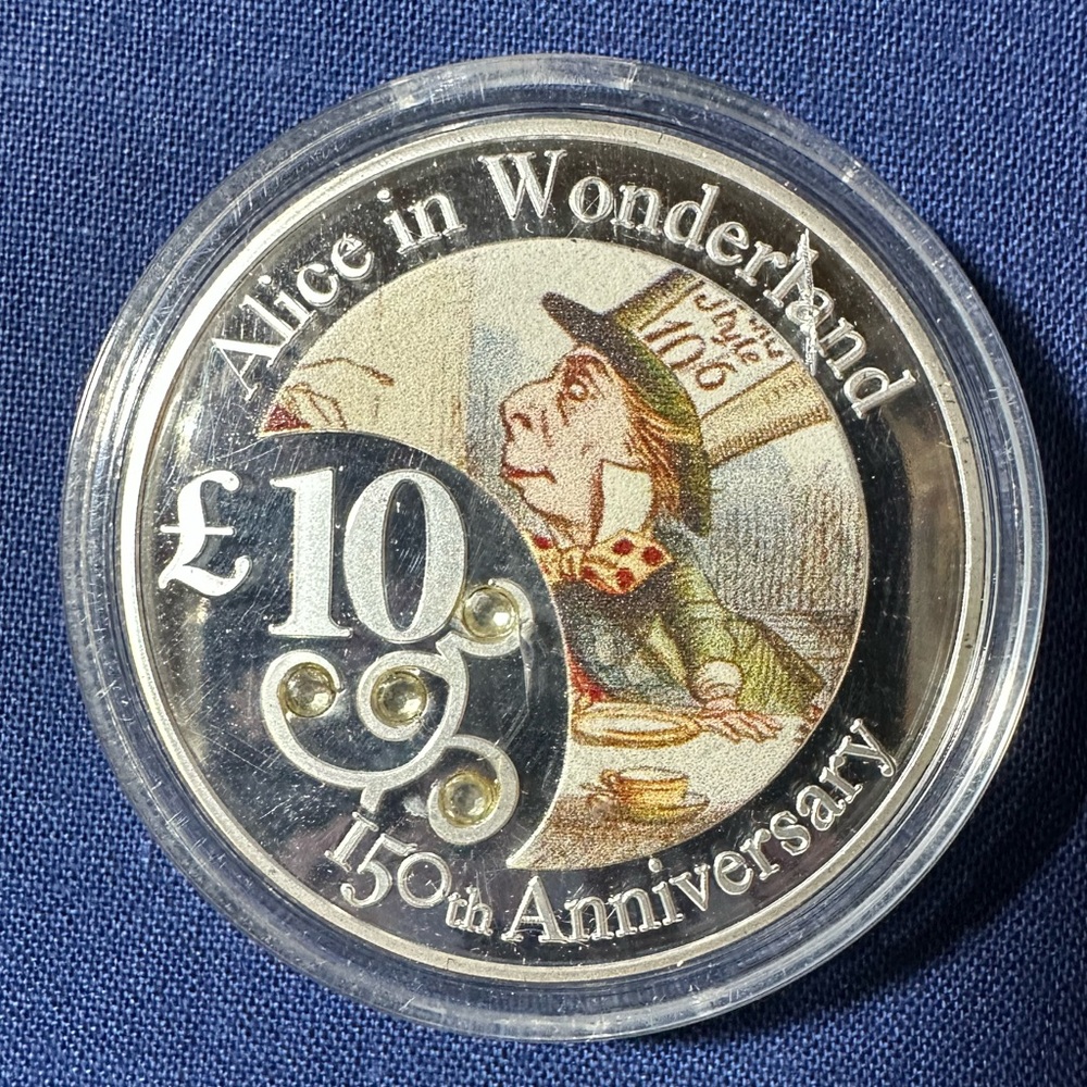 Alice in Wonderland Mad Hatter 150th Anniversary collectible coin